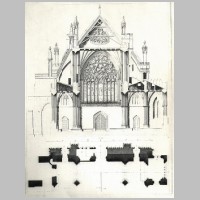 Exeter Cathedral, Section of the West Front, from Britton.jpg